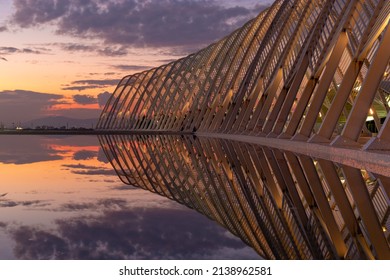 A Walk At The Olympic Athletic Center Of Athens “Spiros Louis” On The 24th Of March 2022 During Sunset.