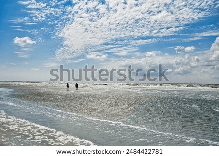 Similar – Image, Stock Photo Wadden Sea at the King’s Harbour in front of List