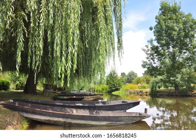 Walk In The Poitevin Marsh In Vendée, France. Places Of Calm And Tranquility Conducive To Dreams