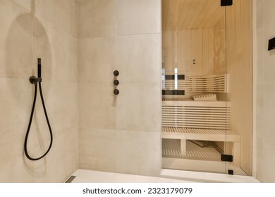 a walk in shower that is very clean and ready for you to use it as a bath room or bathroom - Powered by Shutterstock