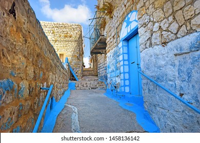 Walk Through The Old Town Of Safed, Center Of Kabbalah And Jewish Mysticism In Upper Galilee, Israel