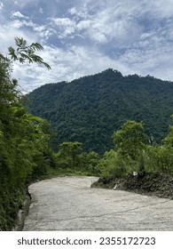 A walk towards Lamo Jharna (waterfall). Filled with flat grasslands one of the boons to Chitwan is this fall.