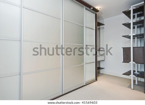 Walk Wardrobe Large Slide Door Shrinks Stock Photo Edit Now 41569603