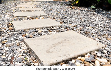 Walk Way On Gravel Stone Floor