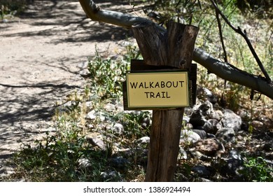 Walkabout Trail Sign In Arizona Desert