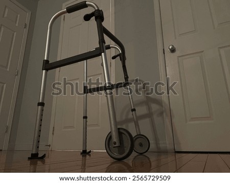 Walker for the elderly. Walker for the elderly. Accommodation center for the elderly.