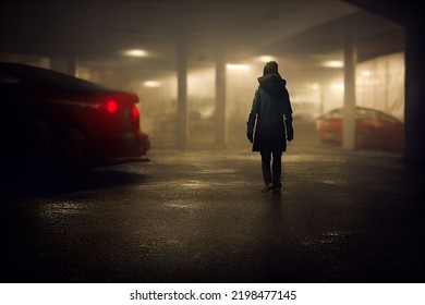 Walking Alone In Post Apocalyptic Carpark Wallpaper