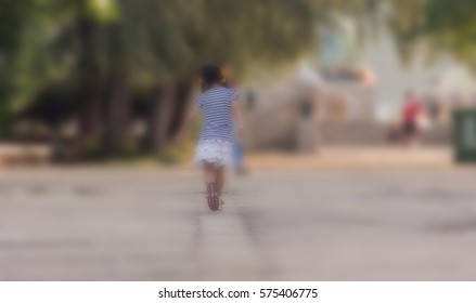Walking blurred background