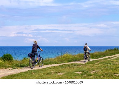 Walking And Cycling By The Sea, Baltic Sea Coast, Germany