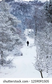 Walking in deep snow