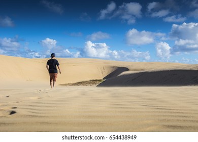 Walking in the desert