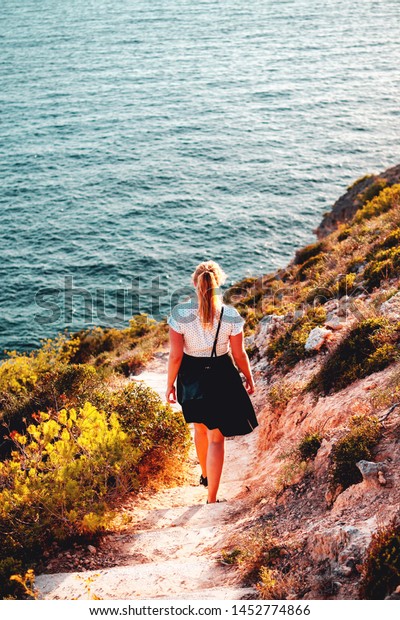 Walking Down Idyllic Beach Exploring Nature Stock Photo Edit Now