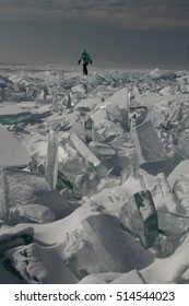 Walking in the ice fields