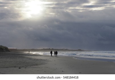 Walking on the beach