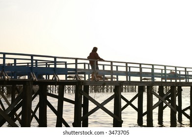 walking on dock