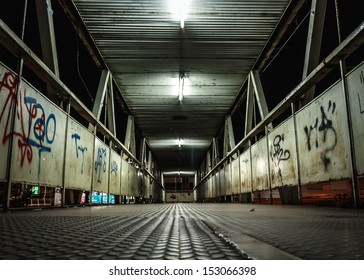 Walking on the overpass at night. - Powered by Shutterstock