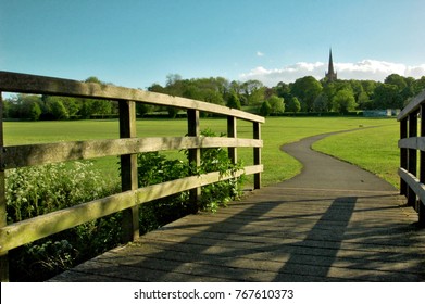 Walking In A Park In Kings Norton, West Midlands, UK