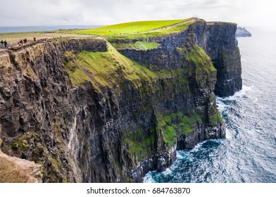 Walking path on Cliffs of Moher, Ireland