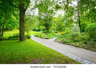 Walking paths in the park