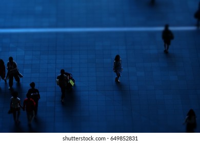 walking people
