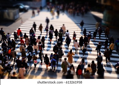 walking people on the street