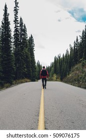 Walking up the road