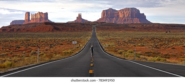 Walking The Road To Monument Valley