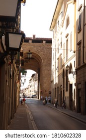 Walking At The Streets Of Florence, Toscana/ Toscany, Italy In A Sunny Day. Beautiful Buildings People And Cars. Ancient Architecture Background Building Classic Culture Day Europe European Sunshine