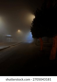 Walking through the quiet unknown. When the fog claims the light, all that remains is the eerie whisper of the city asleep