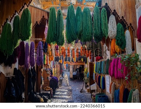 Walking through the streets of the souk of Fez (Morocco)