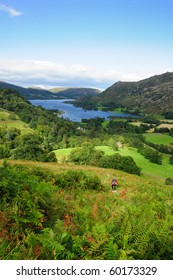 Walking Towards Ullswater In Summer In The English Lake District