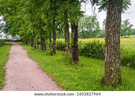 Walking Trail George Washington Carver National Monument Next to Treeline Fence