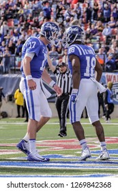 Walk-On's Independence Bowl, Shreveport, USA - 27 Dec 2018: QB Quentin Harris (18) And QB Daniel Jones (17) Celebrate.