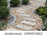 Walkway in a beautiful garden