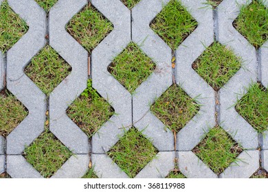 Walkway Grass Cement Block Background Stock Photo 368119988 | Shutterstock