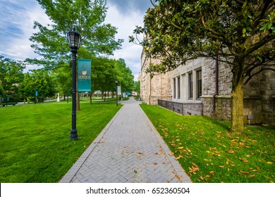 Walkway At Loyola University Maryland, In Baltimore, Maryland.