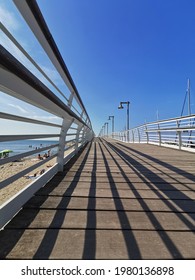 Walkway On The Seafront In Riccione Italy