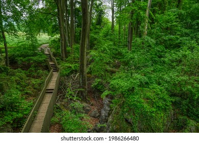 Walkway And Rocks In The Felsenmeer Geotope In Hemer