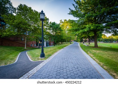 Walkways At Trinity College, In Hartford, Connecticut.