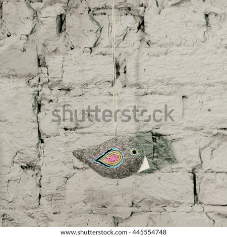 Similar – Image, Stock Photo Woman in a towel on the beach looking at a mobile. Aerial shot. Made with drone.