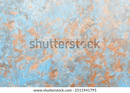 A wall abctract texture background  with a blue and brown color scheme. The wall has a textured surface and he is made of stone