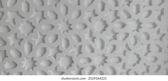 Wall background unequal pattern on white concrete wall texture for background wallpaper and wall design.