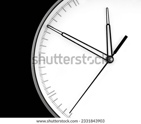 Wall Clock, isolated on black background