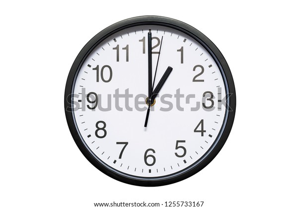 Wall Clock Shows Time 1 Oclock Stock Photo 1255733167 | Shutterstock