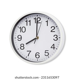 Wall clock for your asset time project isolated on white background.