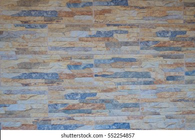 The wall of colored bricks