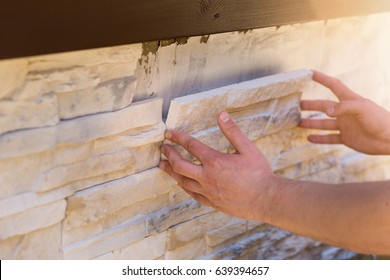 Wall Facing With Decorative Stone Tiles