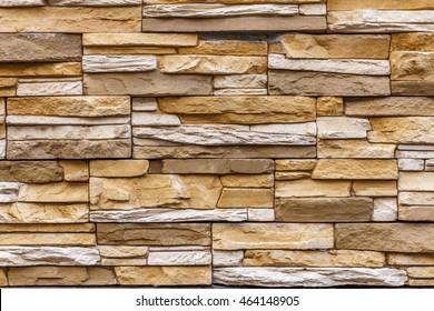 A Wall Of Flagstone Bricks