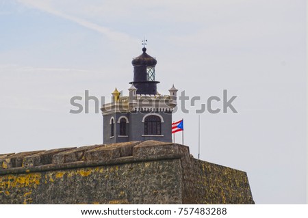 The wall of fort San Cristobal in San Juan, Puerto Rico