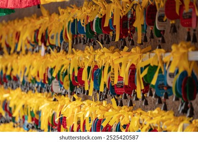 A wall full of prayer cards